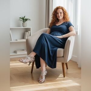 Stylish Alive5 Rhinestone Silver Women’s Heels